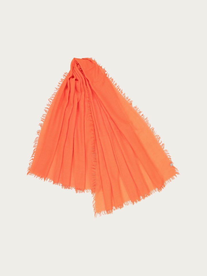 Einfarbige Stola in Seide-Wolle-Mischung