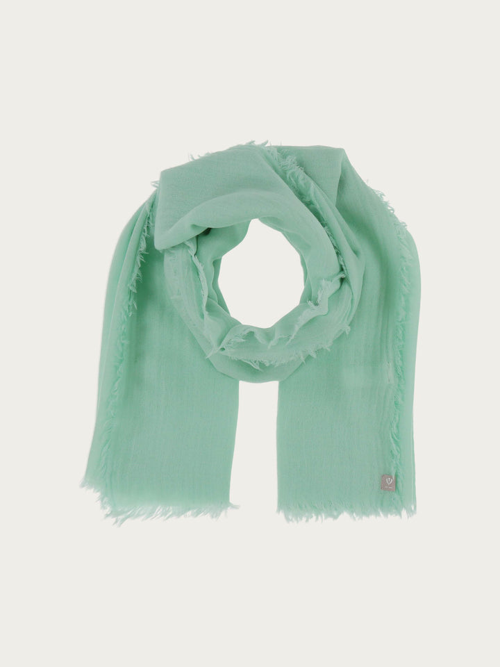 Einfarbige Stola in Seide-Wolle-Mischung