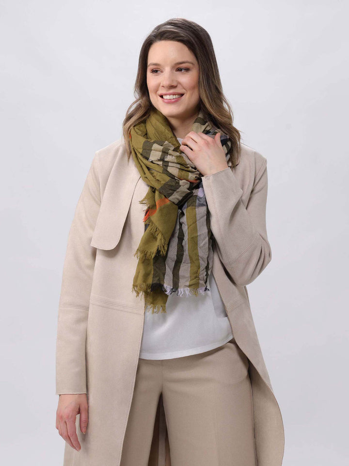 Sustainability Edition - Leichte Stola mit FRAAS Plaid Karo