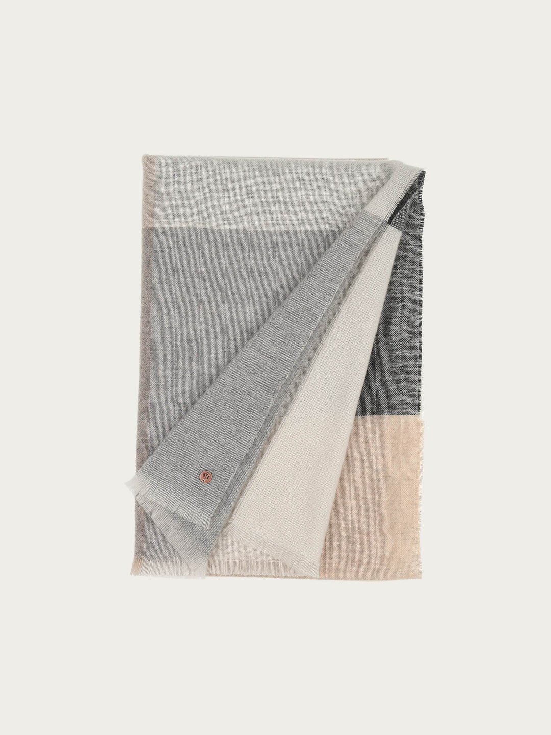 Kaschmirstola mit Block-Karos