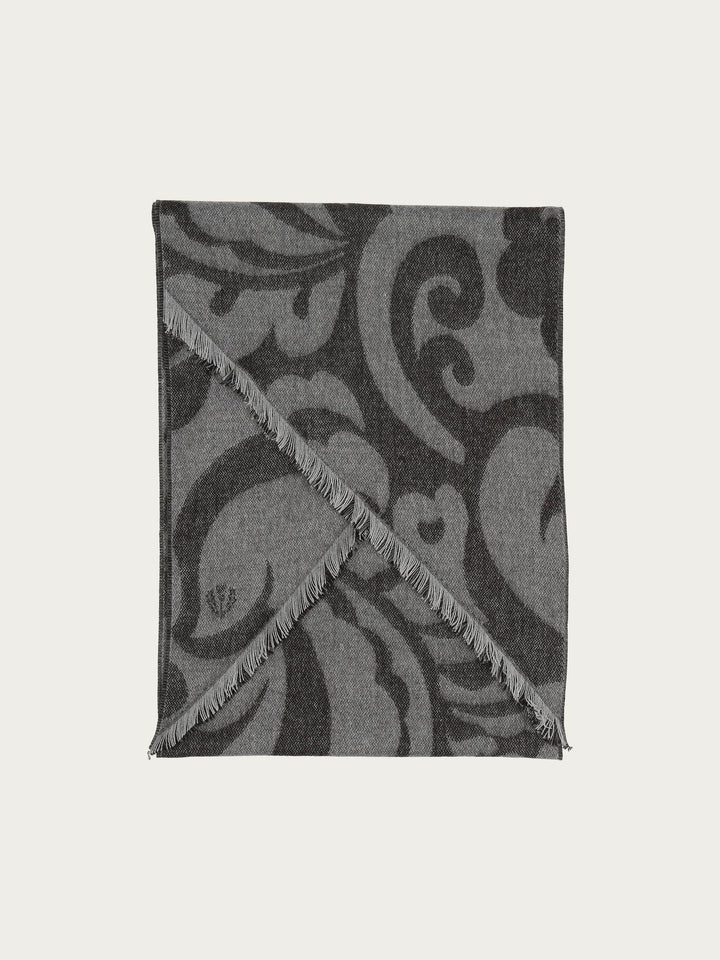 Cashmink-Schal mit Ranken-Design und Bias Cut