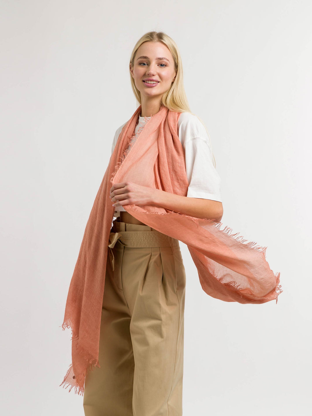 Einfarbige Stola in Viskosemischung