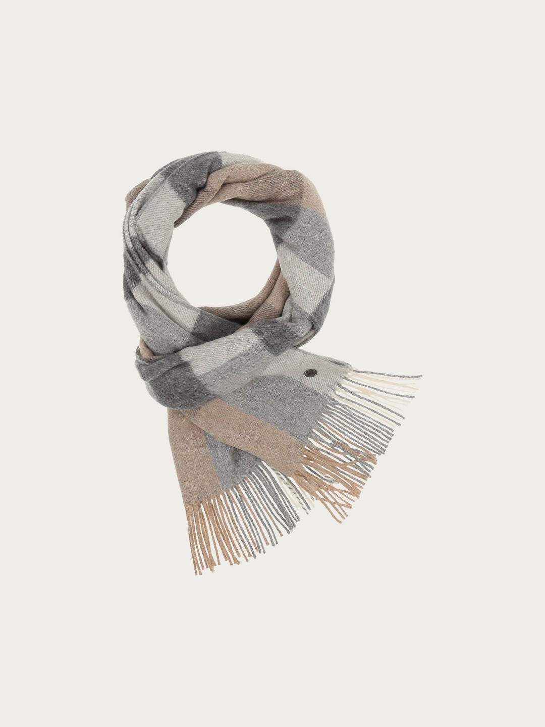 Sustainability Edition - Schal mit Box-Karo in Wollmischung