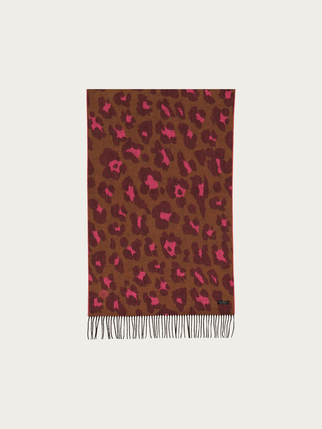 Zweifarbiger Cashmink-Schal mit Leo-Design