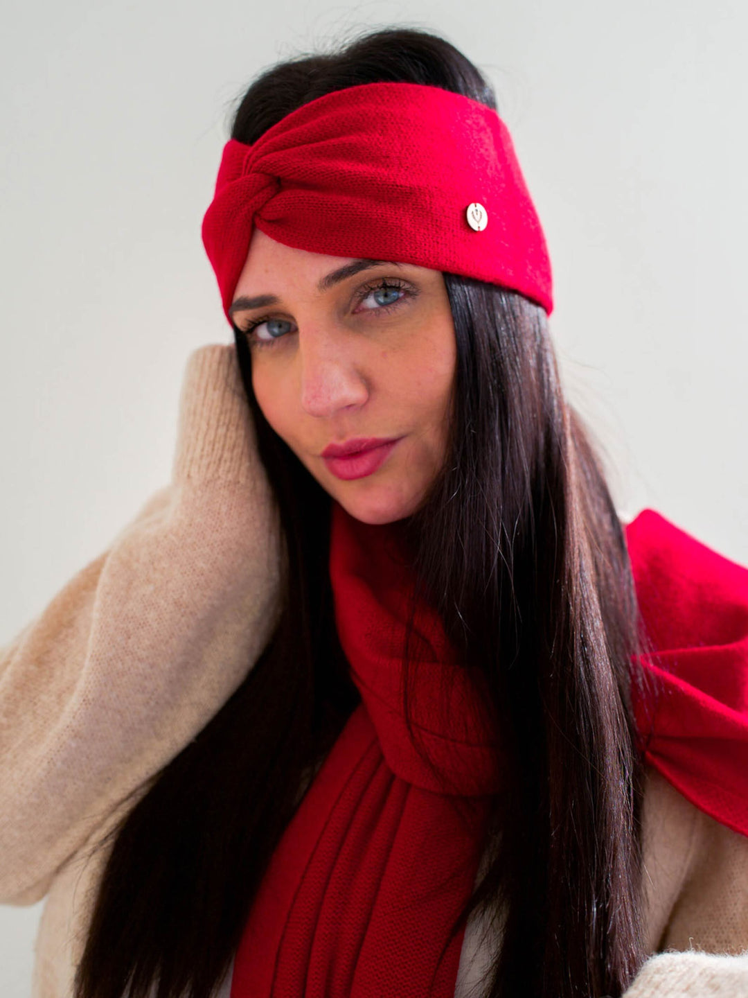 Strickstirnband aus reinem Kaschmir