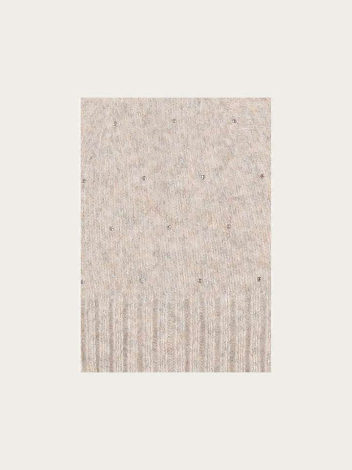 Strickmütze mit Glitzersteinen
