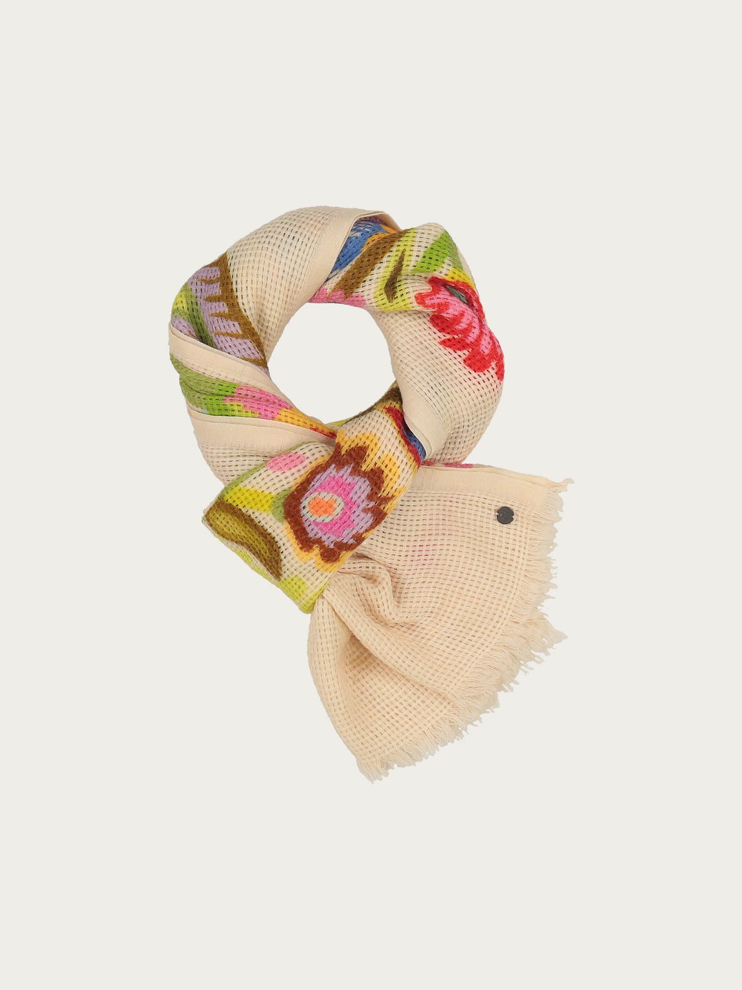 Geblümte Stola mit Lochmuster