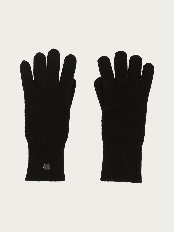 Einfarbige Strickhandschuhe in Wollmischung