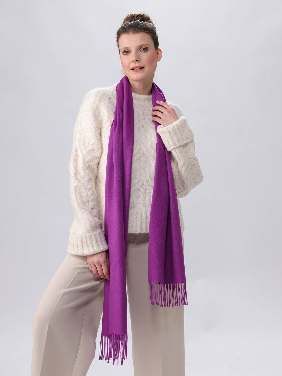 Einfarbiger Cashmink-Schal