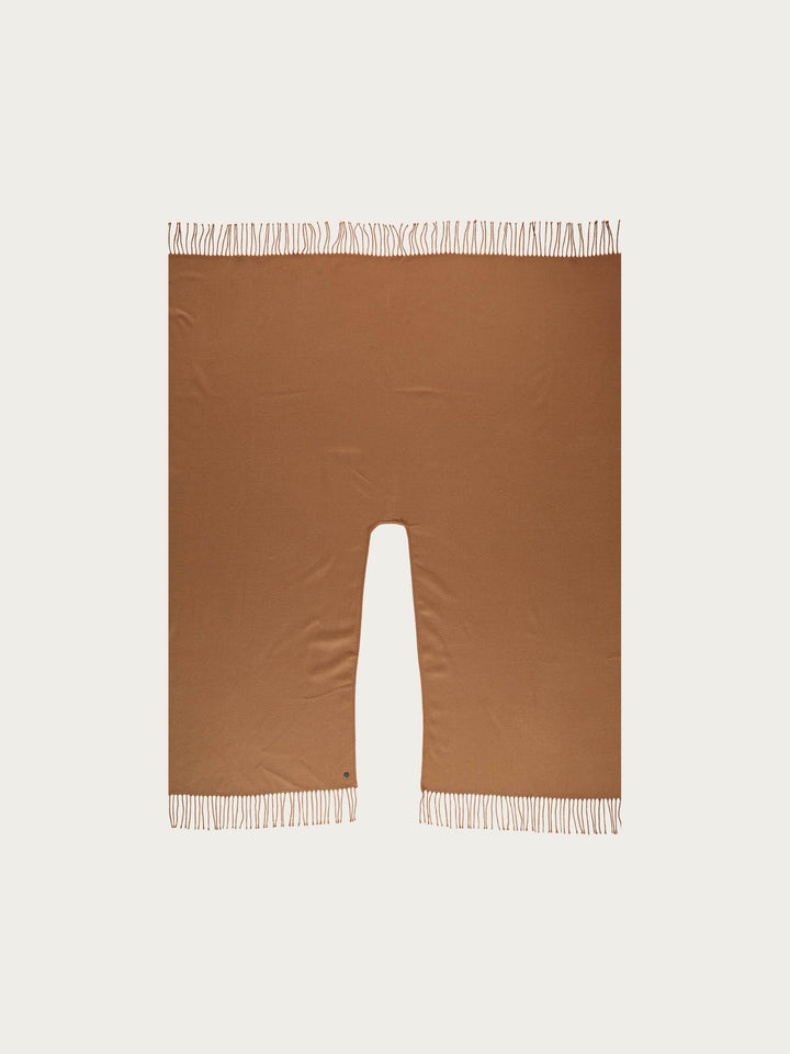 Einfarbiger Poncho aus reinem Polyacryl