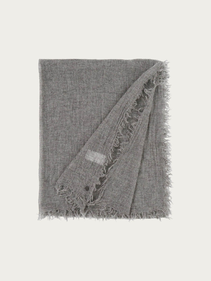 Einfarbige Wollstola mit Fransen