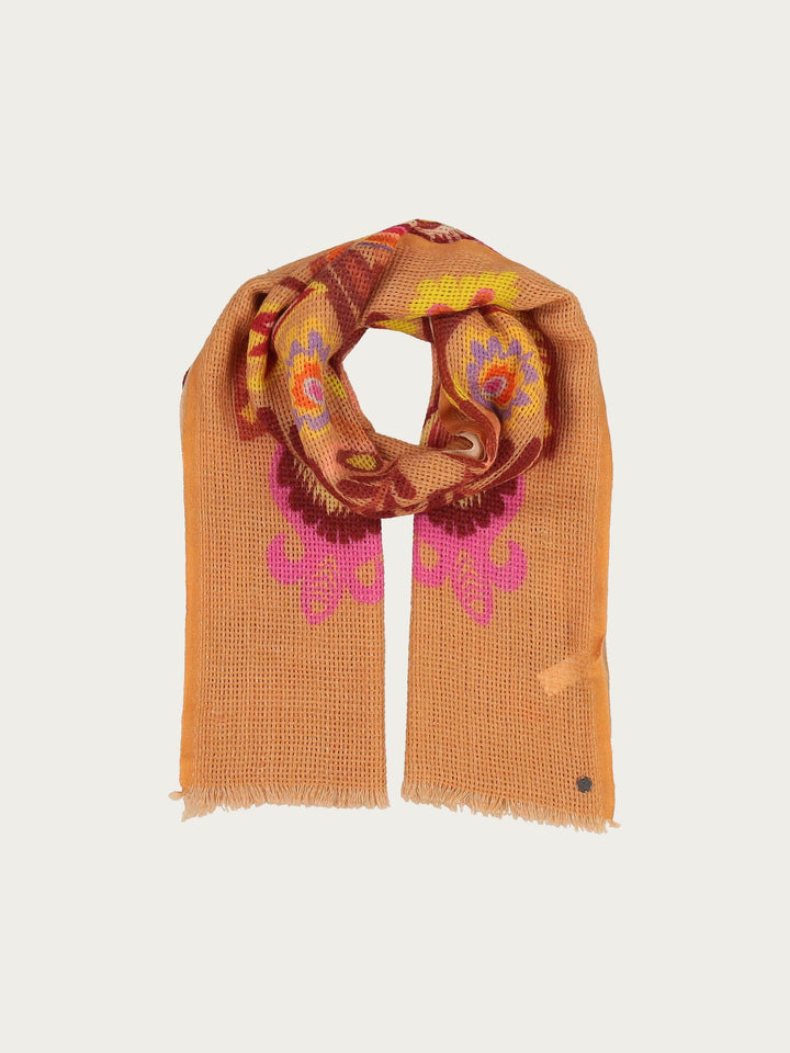 Geblümte Stola mit Lochmuster