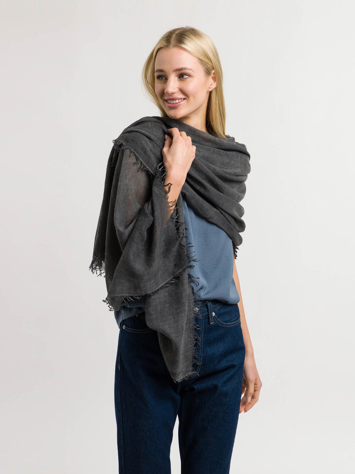 Einfarbige Stola in Viskosemischung