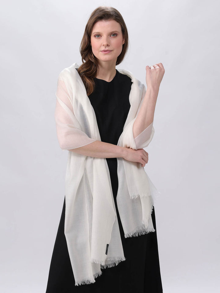 Zarte einfarbige Pashmina aus reinem Kaschmir