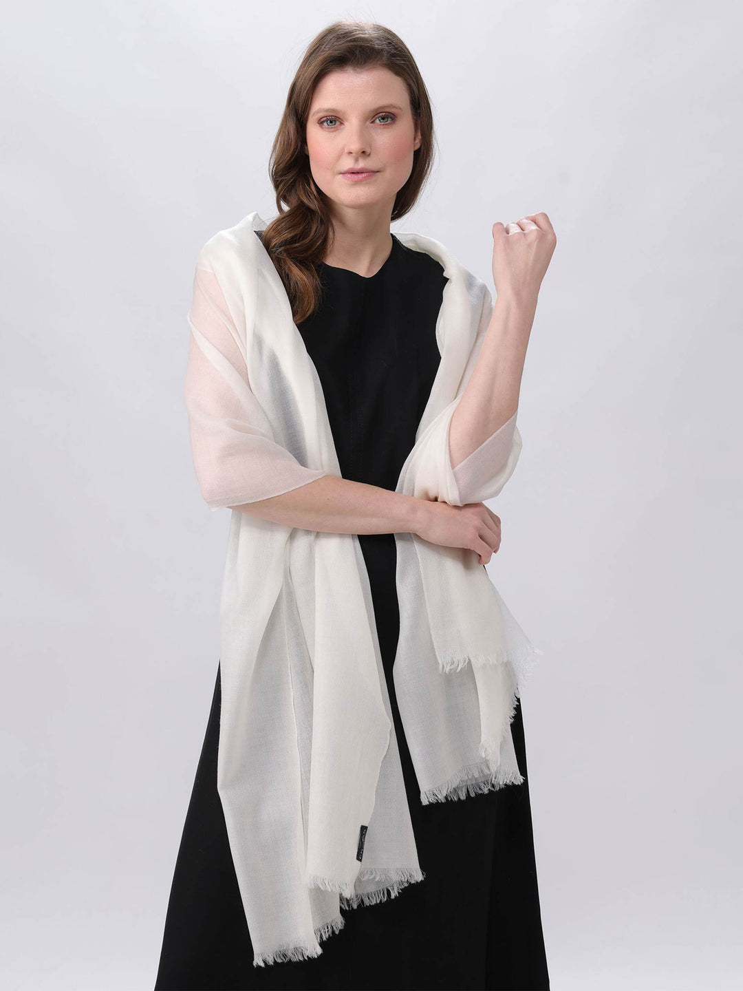 Zarte einfarbige Pashmina aus reinem Kaschmir