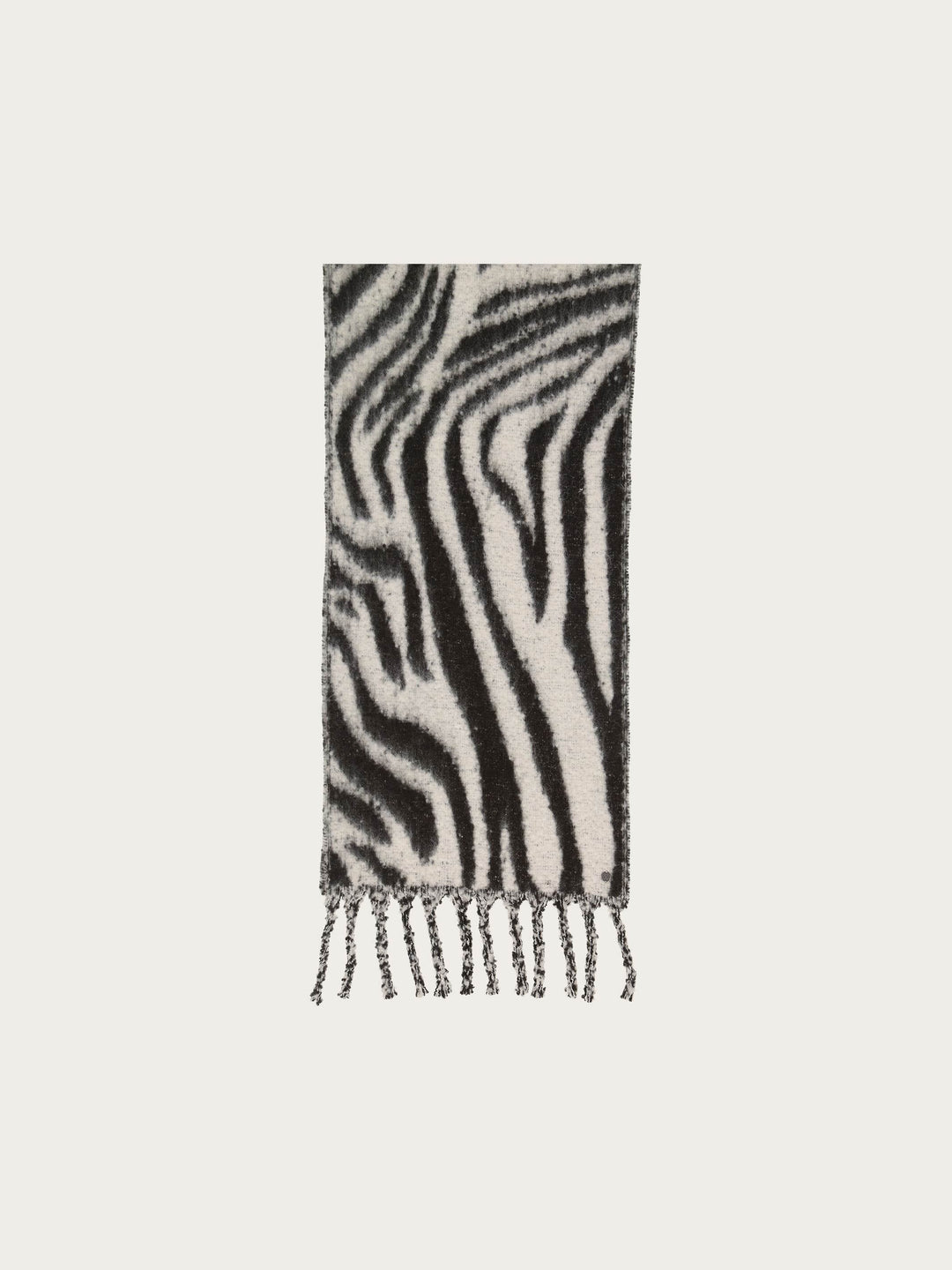 Flauschiger XL-Schal mit Zebra-Design in Wollmischung