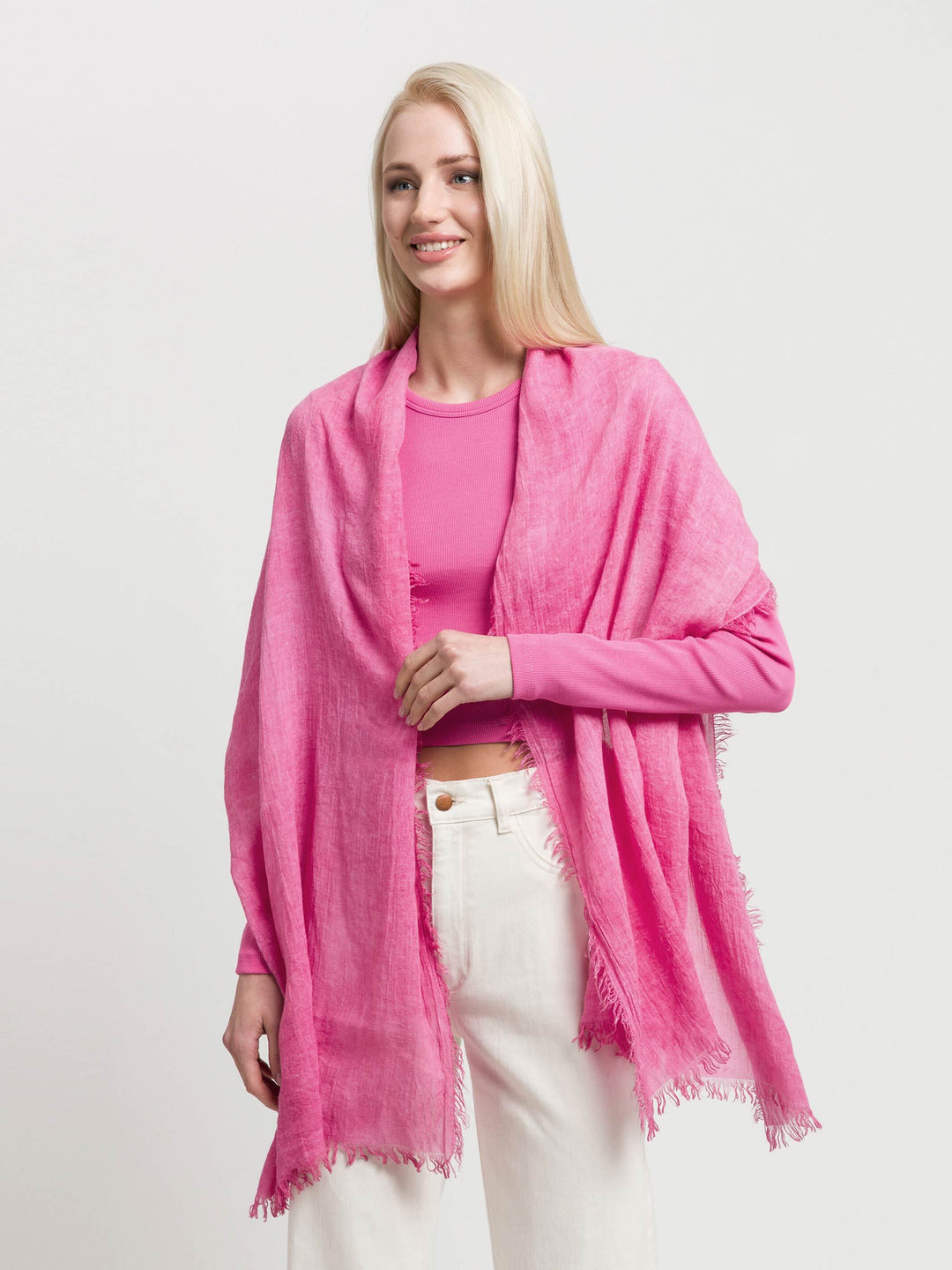 Einfarbige Stola in Viskosemischung