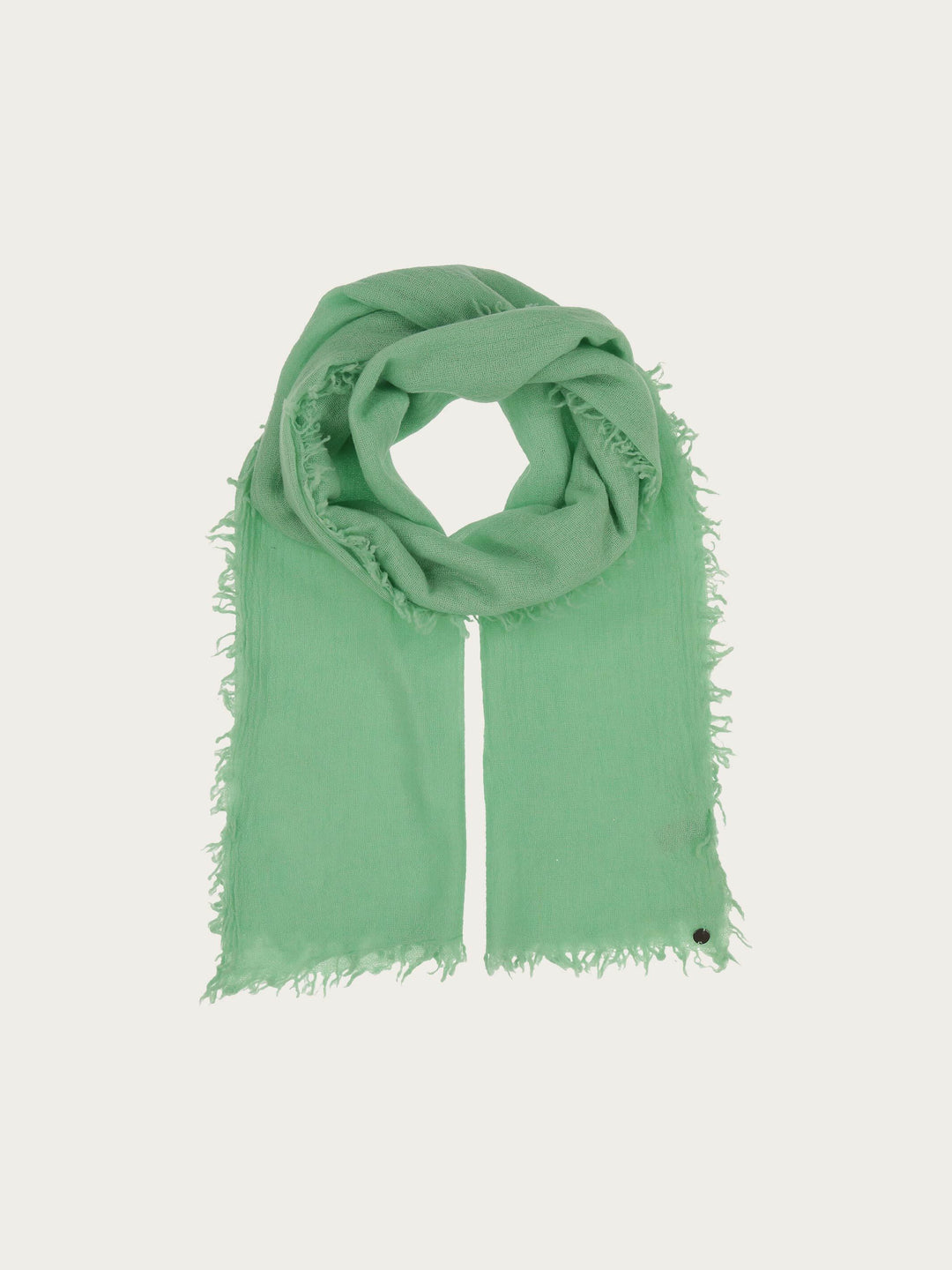 Einfarbige Wollstola mit Fransen