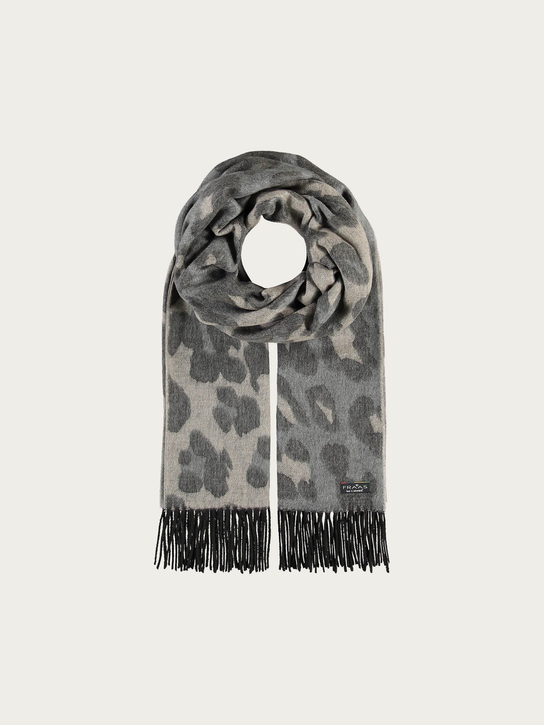 Zweifarbiger Cashmink-Schal mit Leo-Design