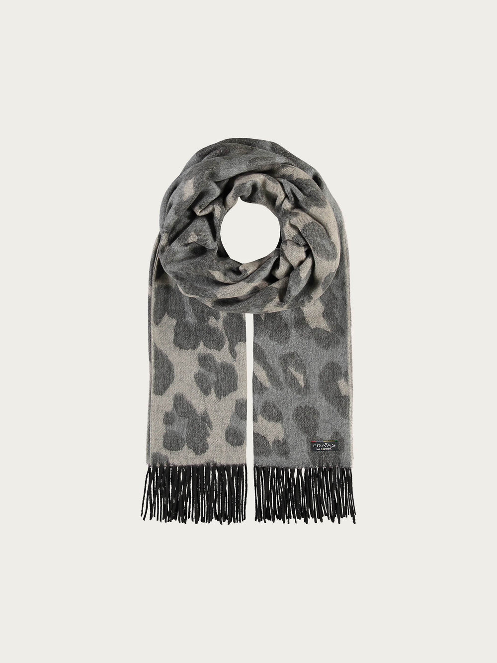 Zweifarbiger Cashmink-Schal mit Leo-Design