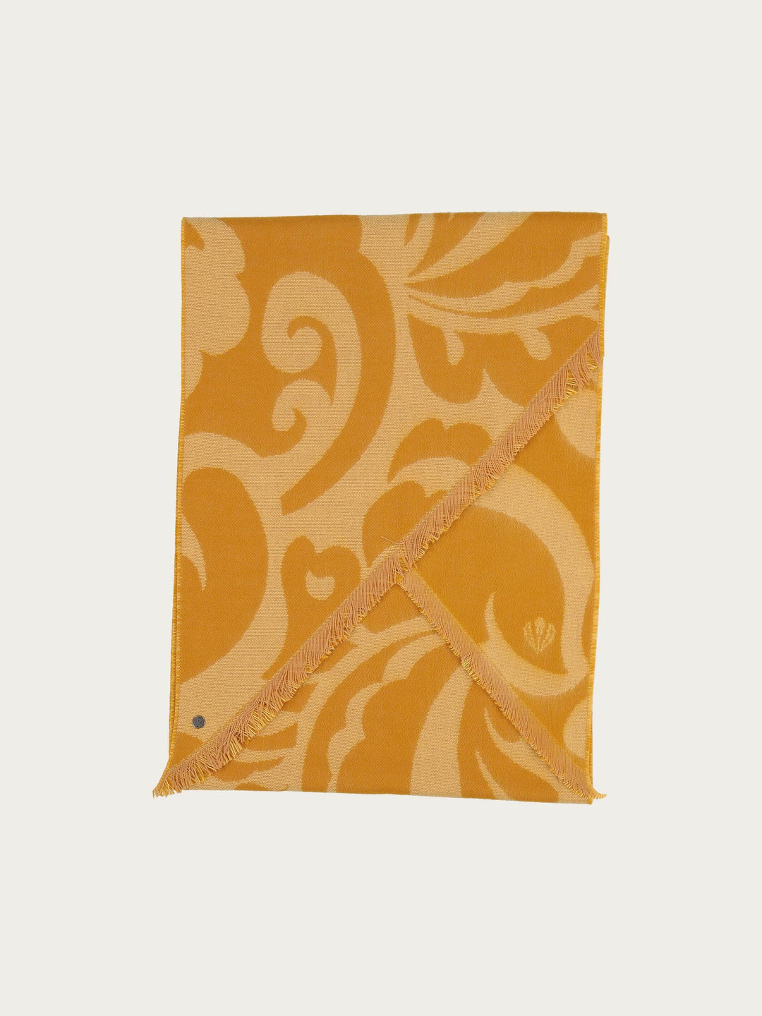 Cashmink-Schal mit Ranken-Design und Bias Cut