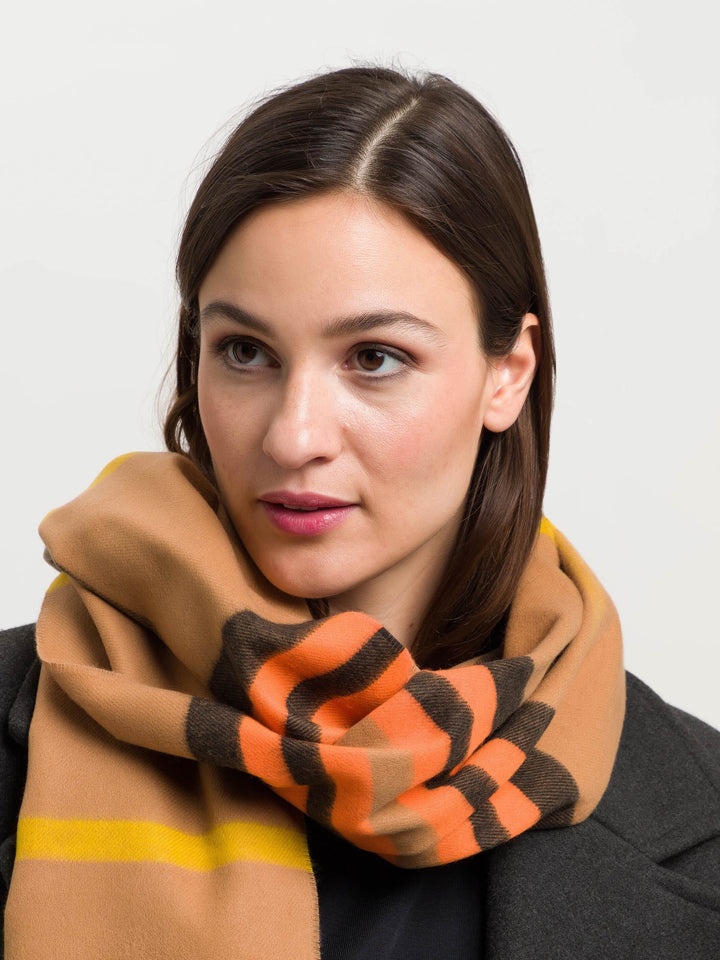 Breiter Cashmink-Schal mit FRAAS Plaid Karo