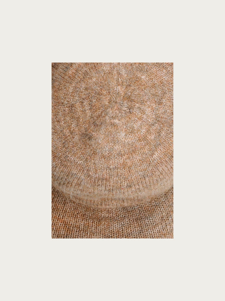 Gestrickte Basecap in Wollmischung