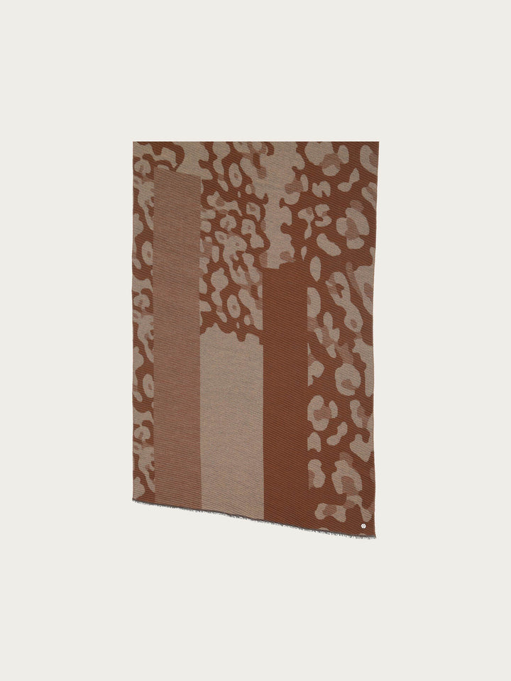 Plissee-Schal mit Animal-Design