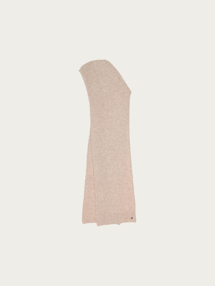 Sustainability Edition - Gerippter Strick-Kapuzenschal in Wollmischung