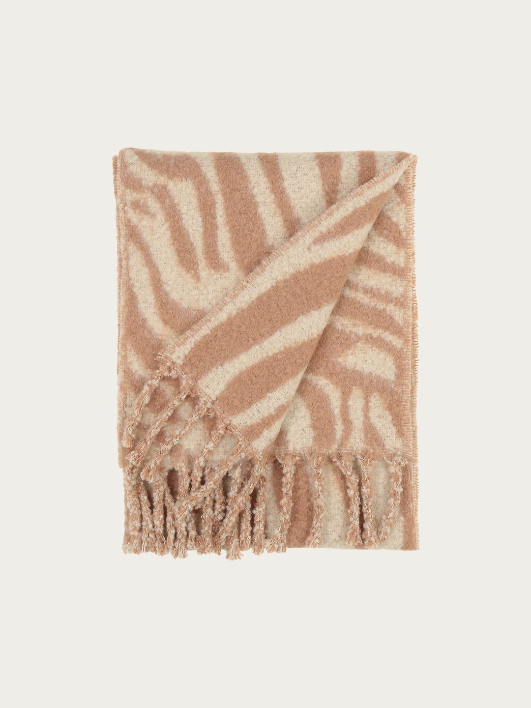 Flauschiger XL-Schal mit Zebra-Design in Wollmischung