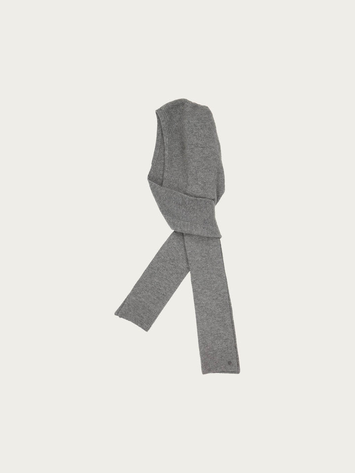 Sustainability Edition - Gerippter Strick-Kapuzenschal in Wollmischung