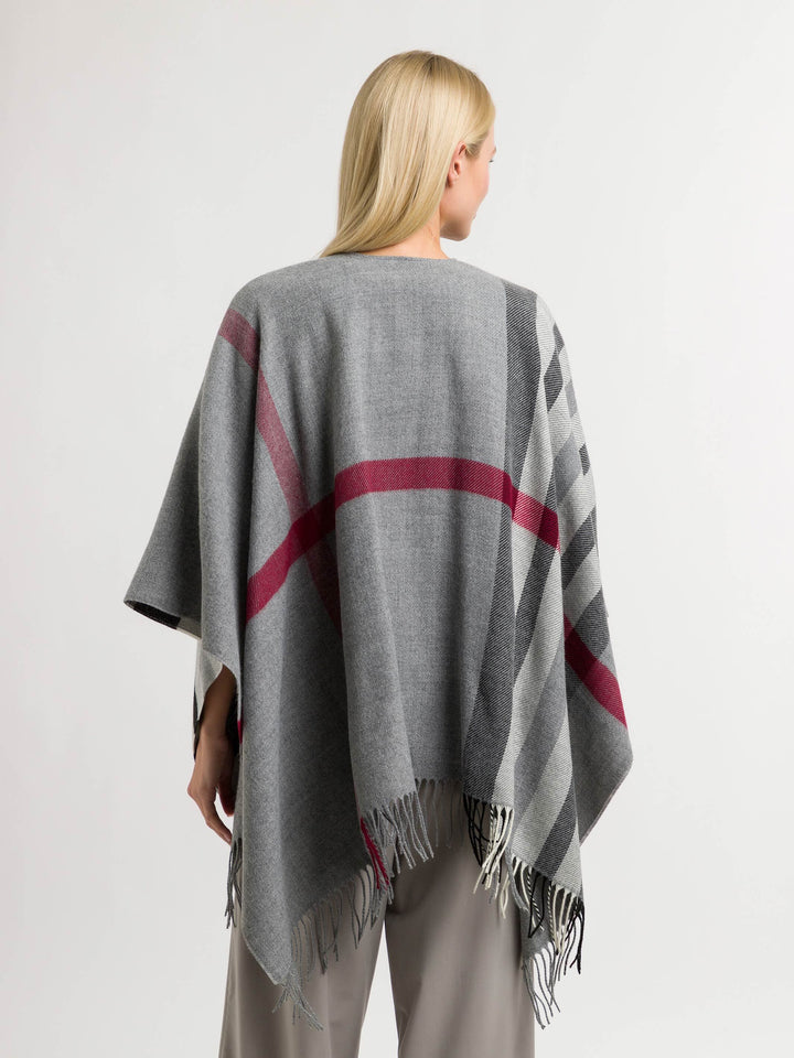 Poncho mit FRAAS Plaid Karo aus Polyacryl