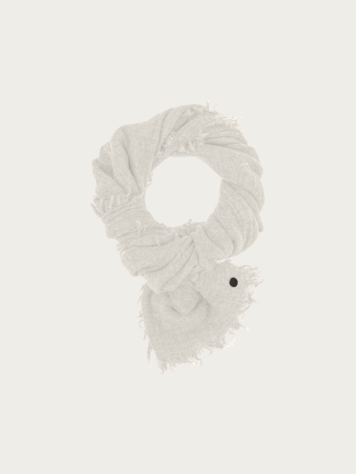 Einfarbige Wollstola mit Fransen