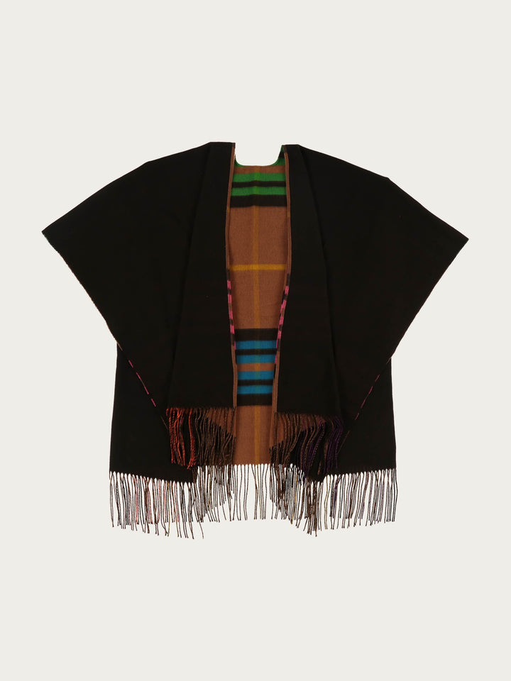 Wendbarer Poncho FRAAS Plaid Karo / Uni