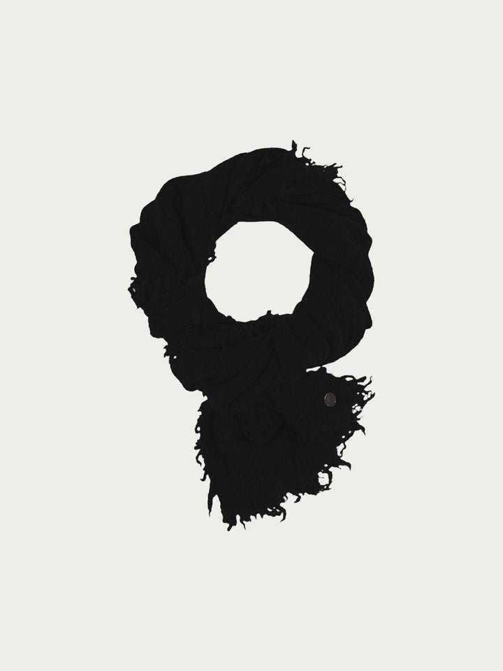 Einfarbige Wollstola mit Fransen