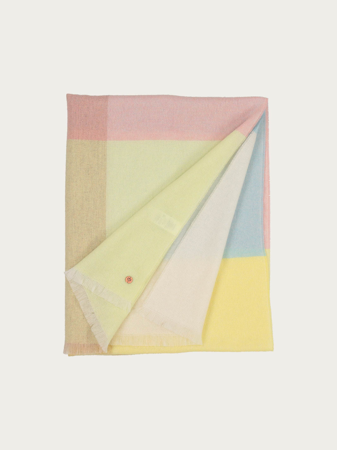 Kaschmirstola mit Block-Karos