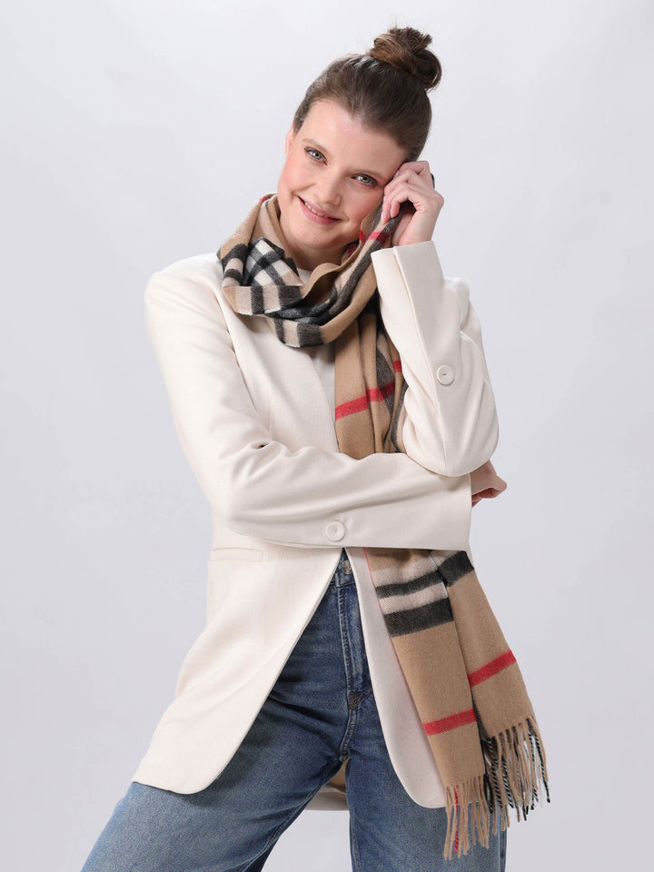 Kaschmir Schal mit FRAAS Plaid Karo