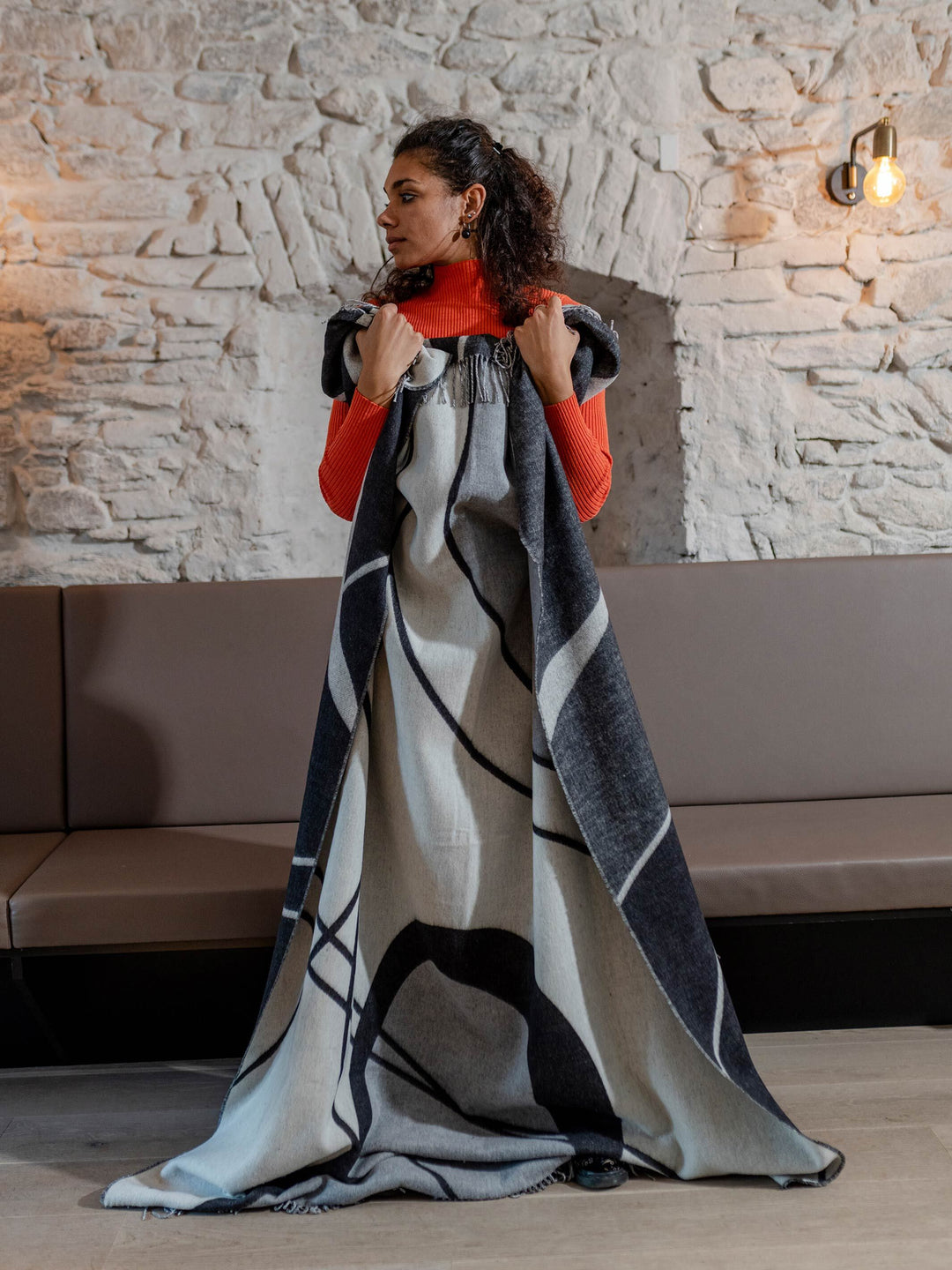 Sustainability Edition - Cashmink-Decke mit abstraktem Marmor-Design - Made in Germany