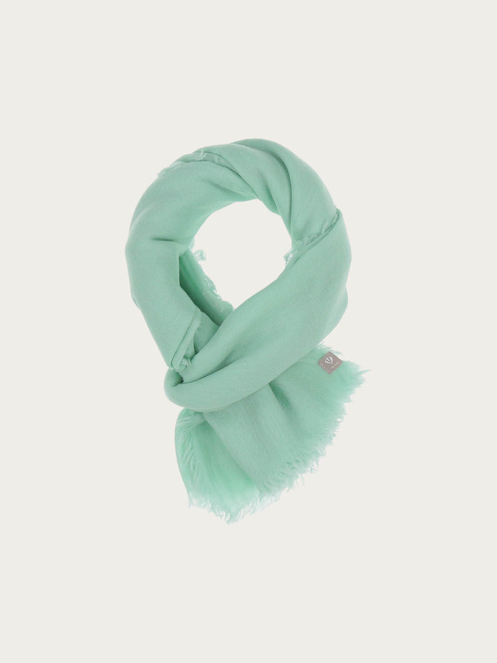 Einfarbige Stola in Seide-Wolle-Mischung