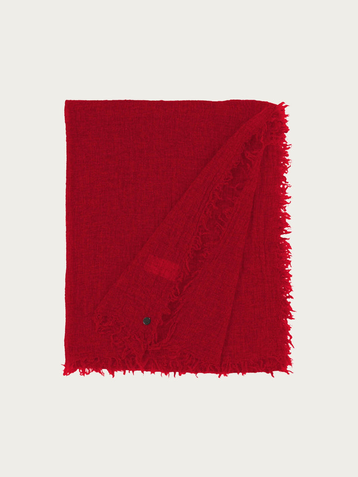 Einfarbige Wollstola mit Fransen