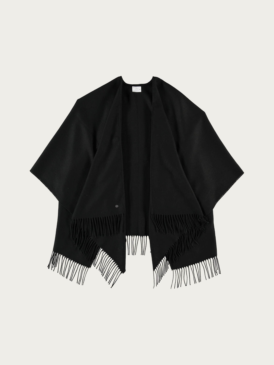 Einfarbiger Poncho aus reinem Polyacryl