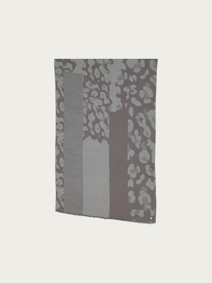 Plissee-Schal mit Animal-Design