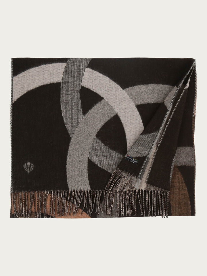 Cashmink-Schal mit XL-Kreisen