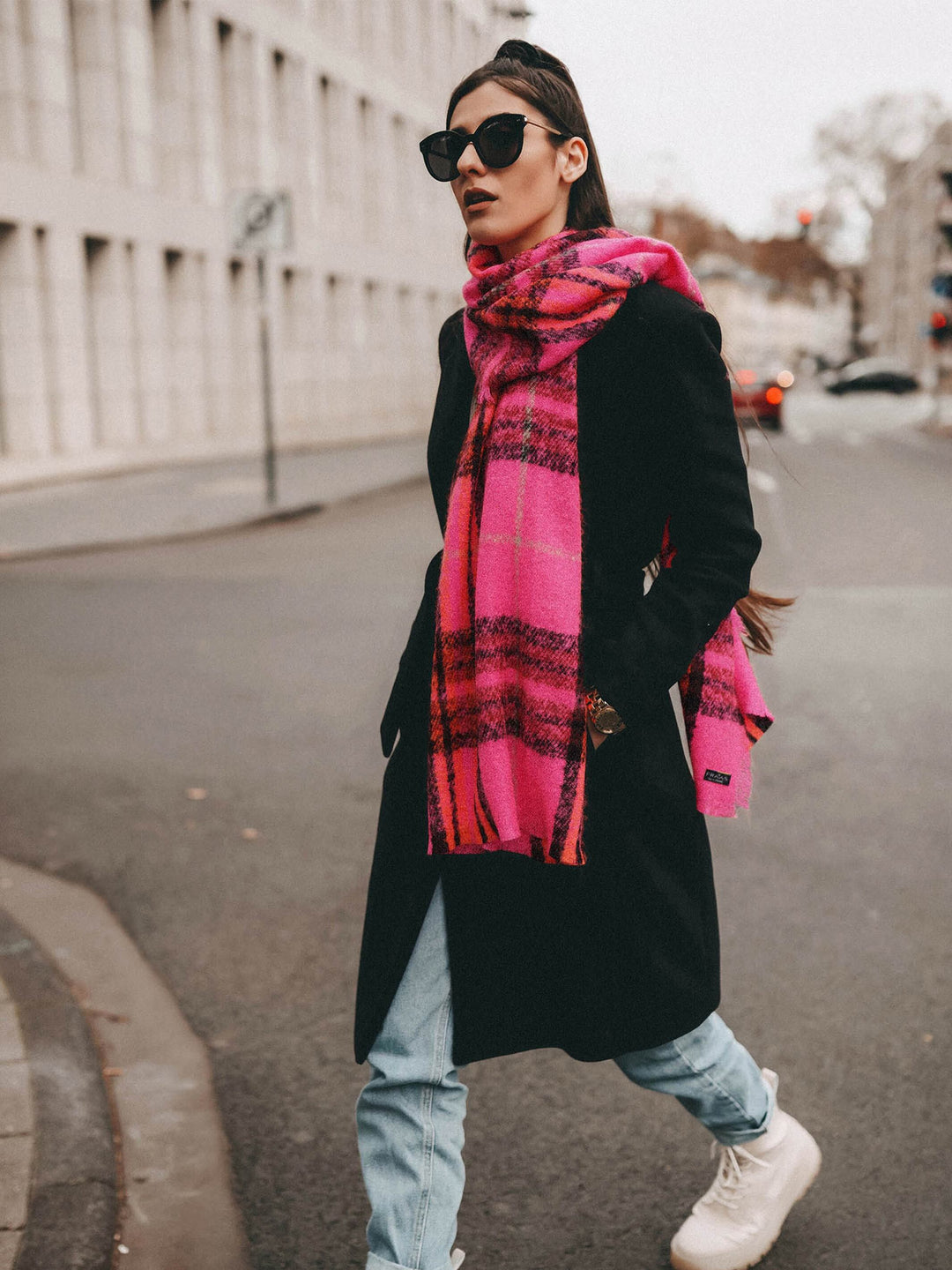 Cashmink-Stola mit FRAAS Plaid Karo