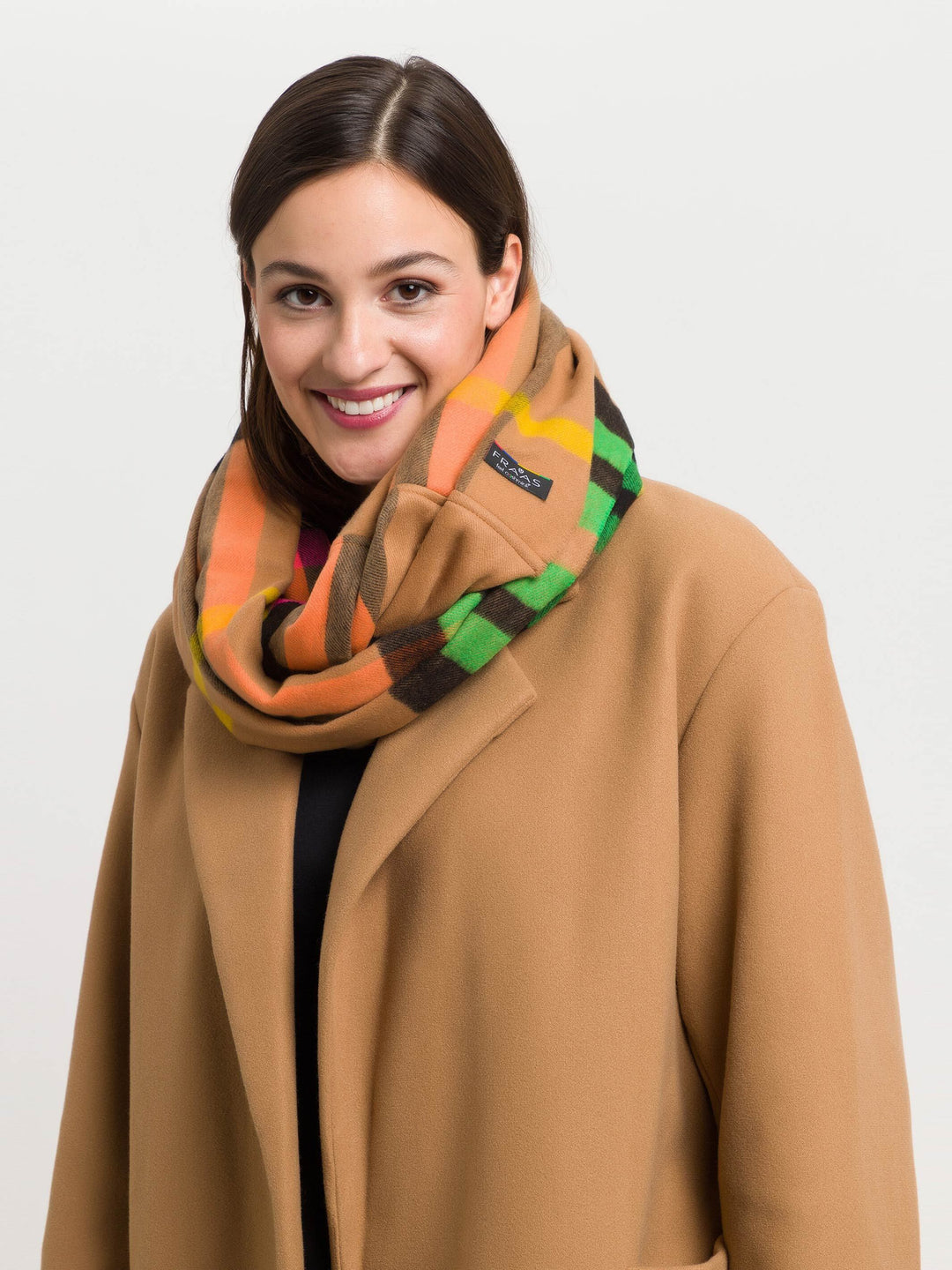 Schmaler Cashmink-Loop mit FRAAS Plaid Karo