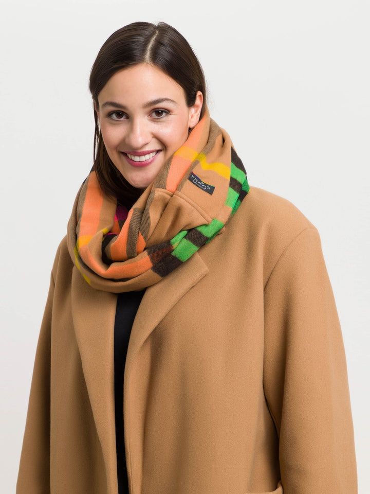 Schmaler Cashmink-Loop mit FRAAS Plaid Karo