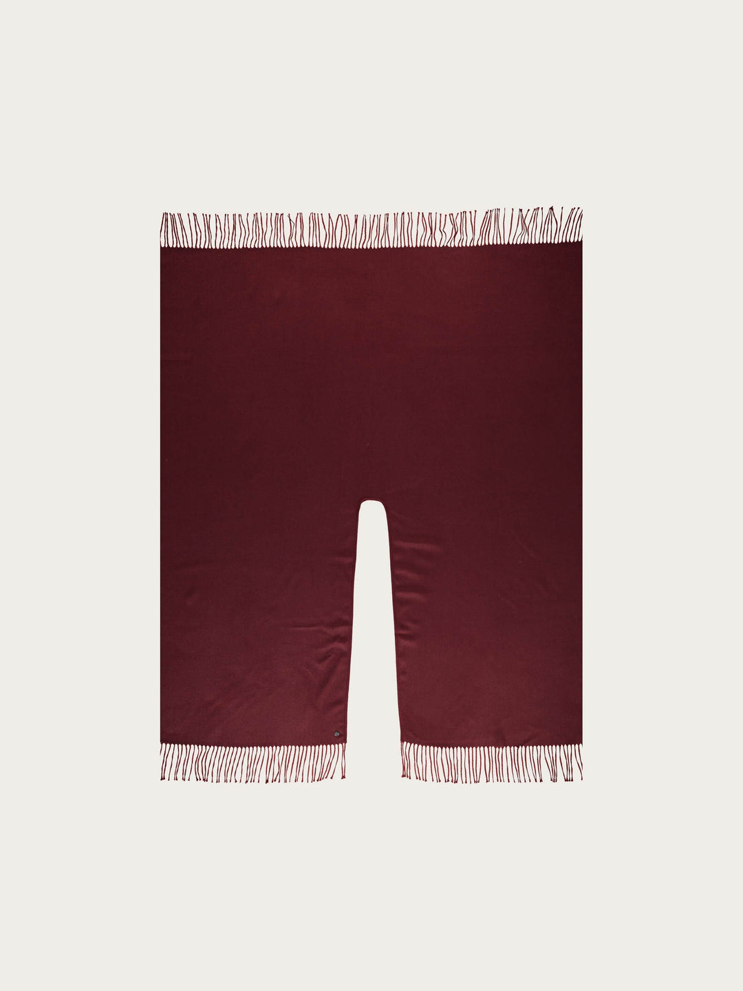 Einfarbiger Poncho aus reinem Polyacryl