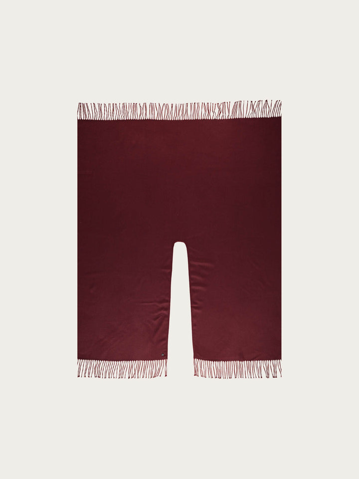 Einfarbiger Poncho aus reinem Polyacryl