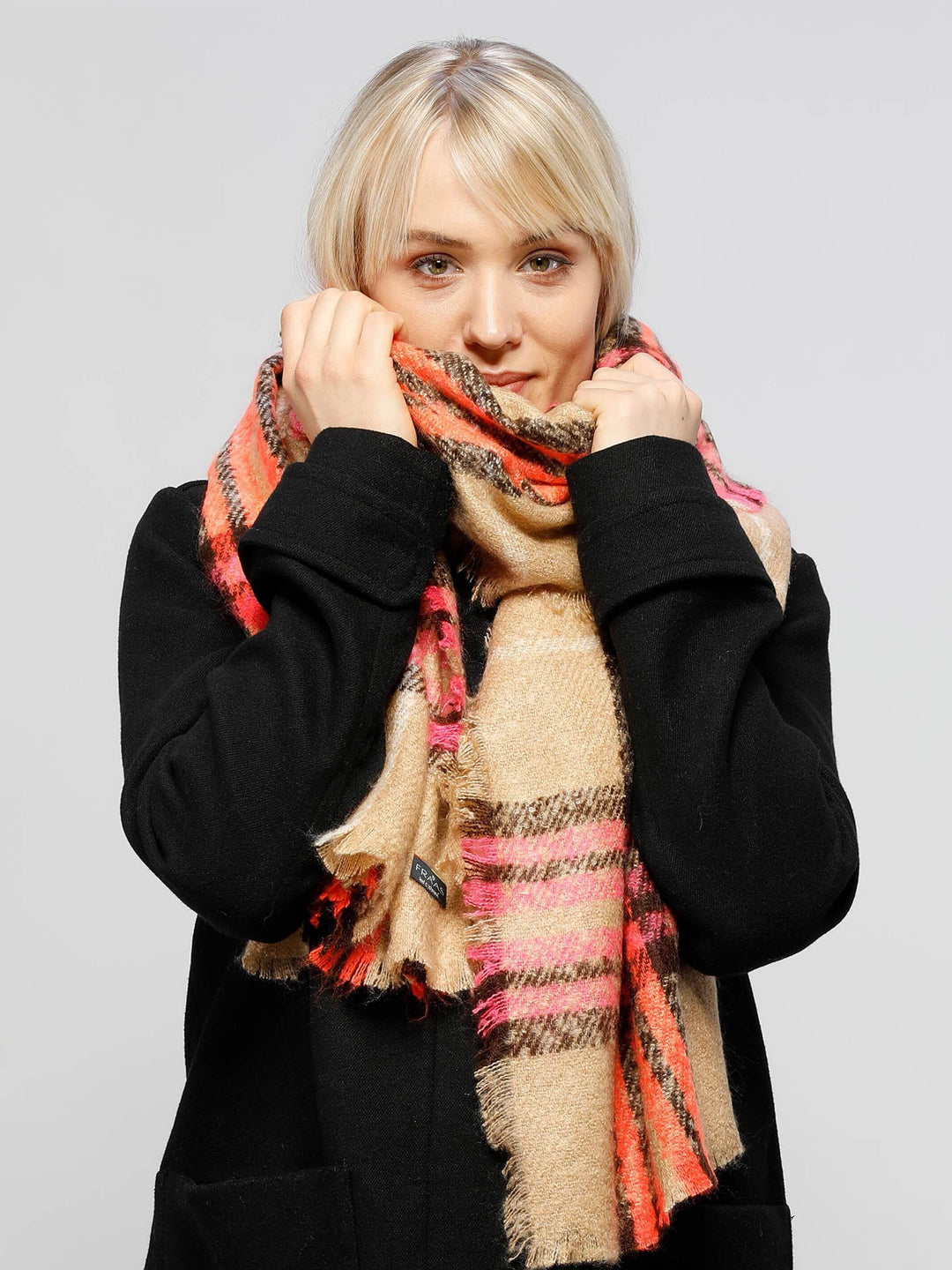 Cashmink-Stola mit FRAAS Plaid Karo