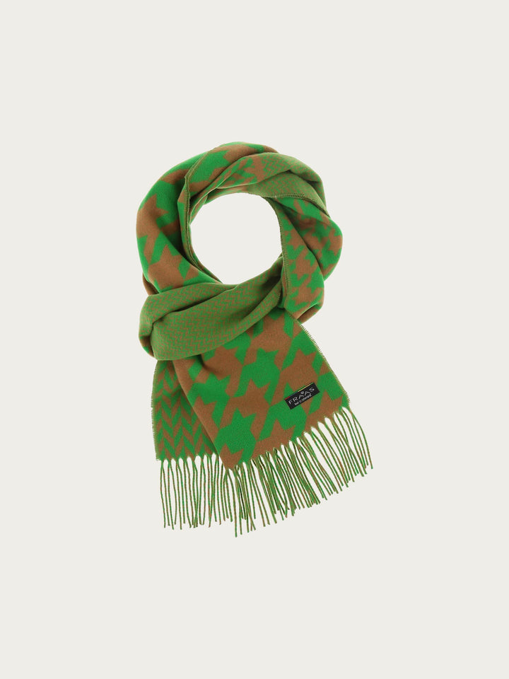 Cashmink-Schal mit Hahnentritt-Mix